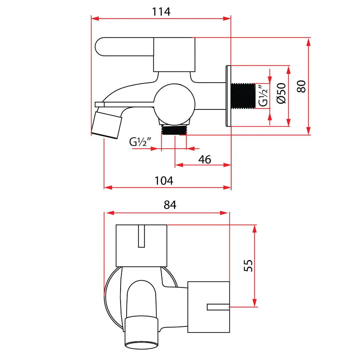 Rubine Alta T91331SS 2-Way Tap - view 2
